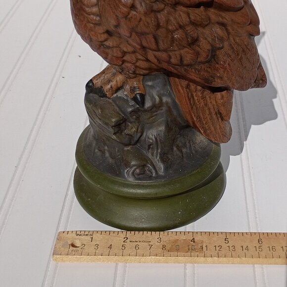 Vintage Great Horned Owl Ceramic Statue Figurine Hand Painted Byron Mold MCM 70s - Picture 11 of 12
